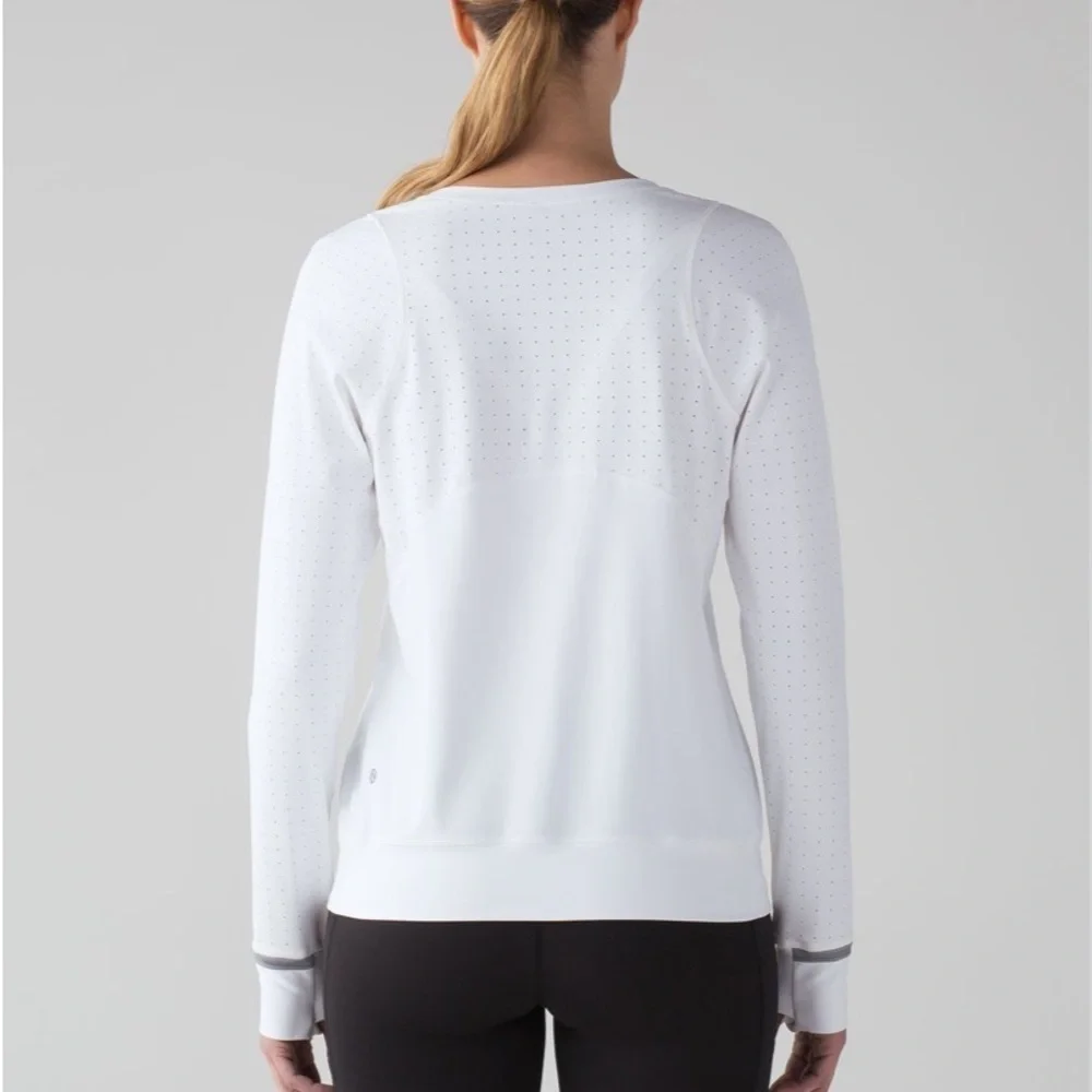 Lululemon Mind Over Miles Long Sleeve White 6